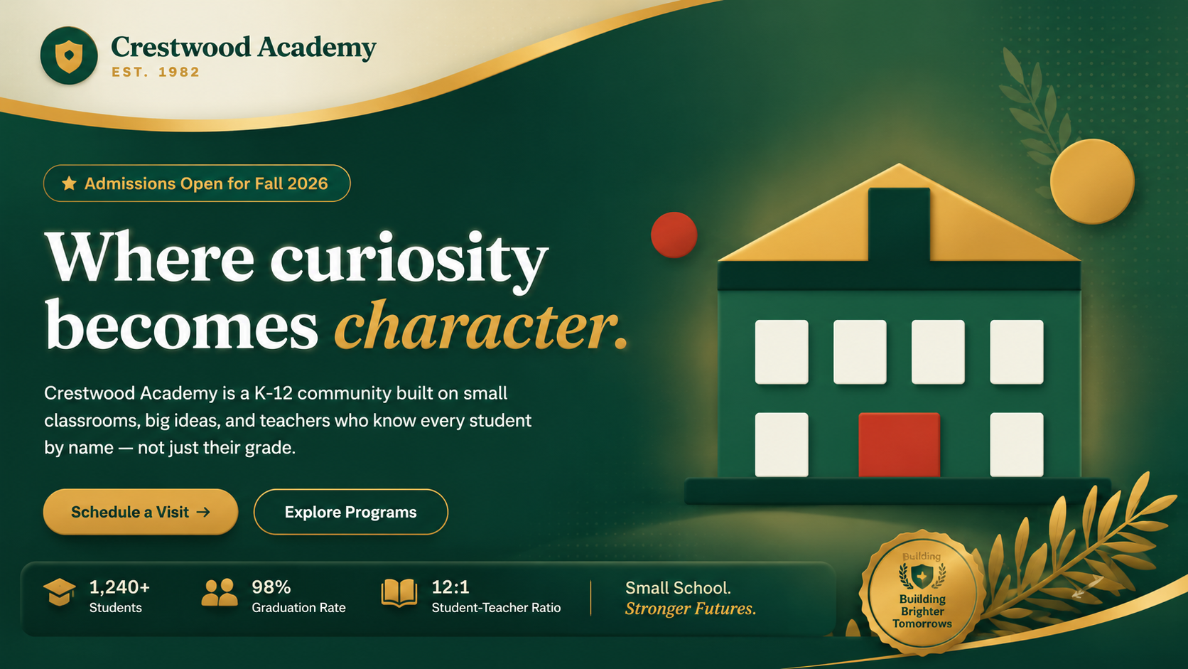 School Management website screenshot